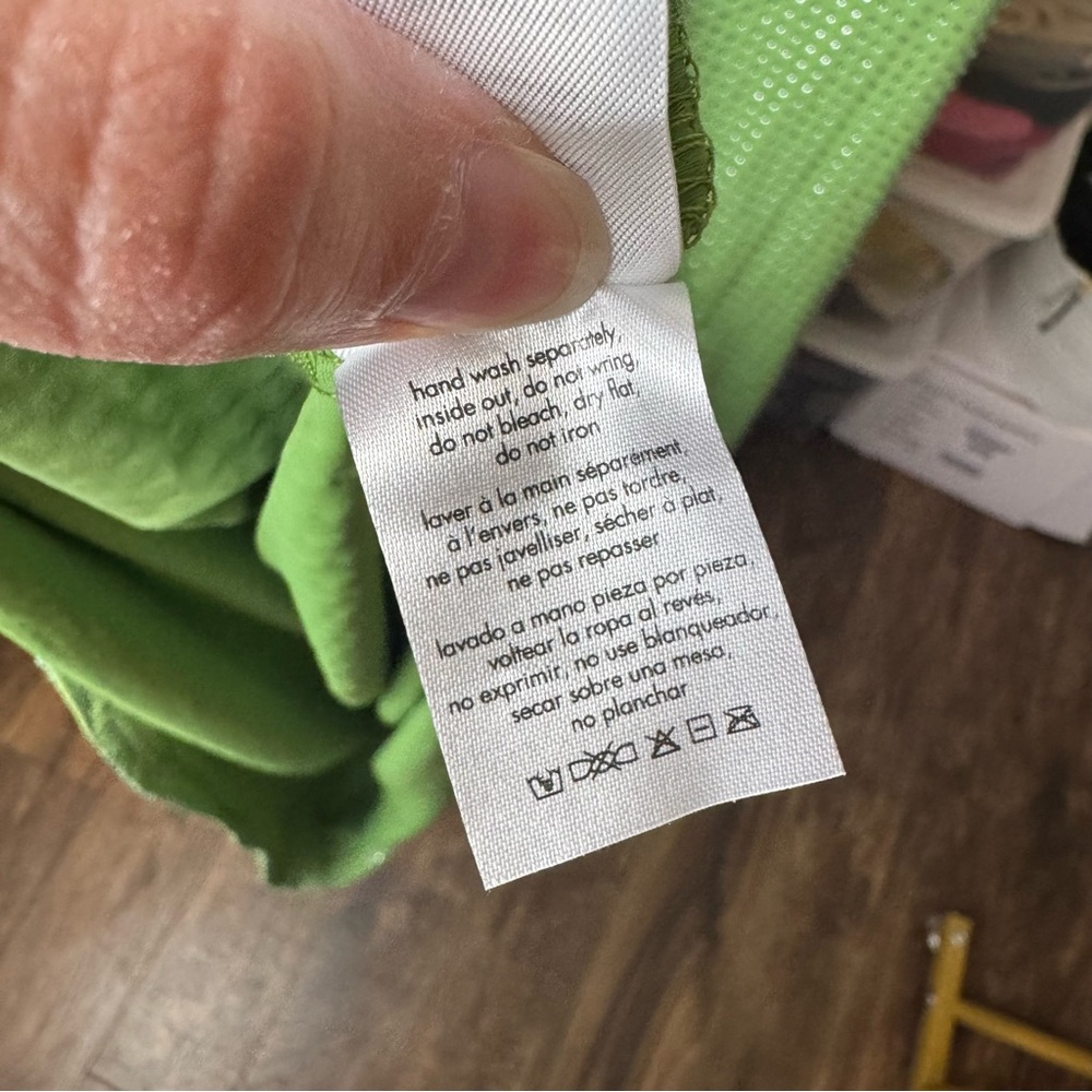 WeWoreWhat NWT Green Crystal Sleeveless Midi Slip Dress with Floral Detail - Picture 16 of 16